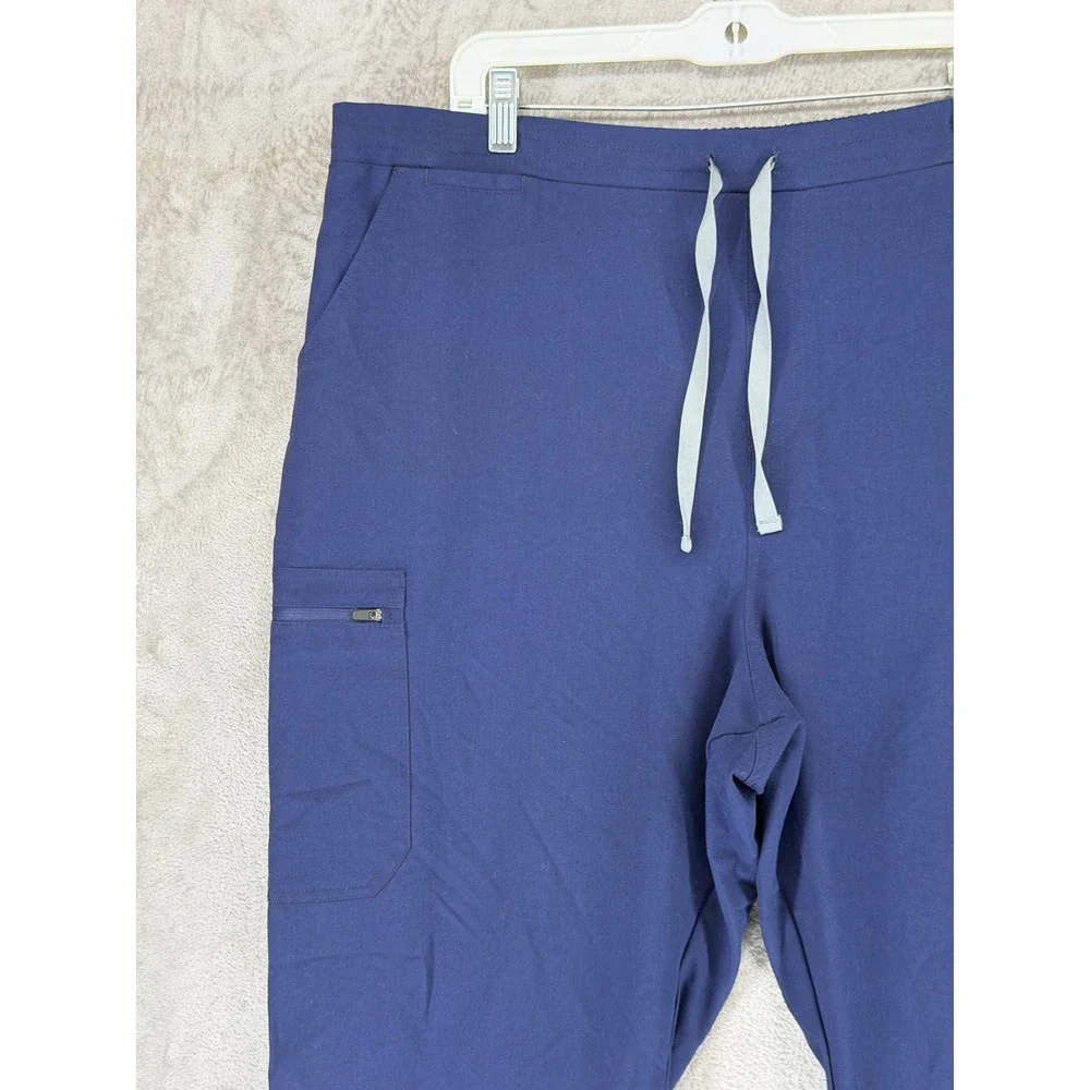 FIGS Technical Collection Navy Blue Scrub Pants Mens XXL Tall TW2000T 7 Pocket